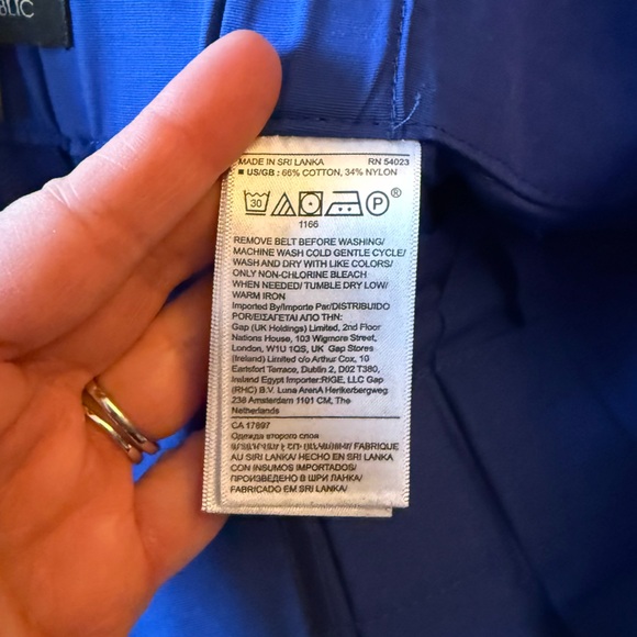 Banana Republic Paperbag Blue Wide-Leg Pants 8 - Picture 6 of 7